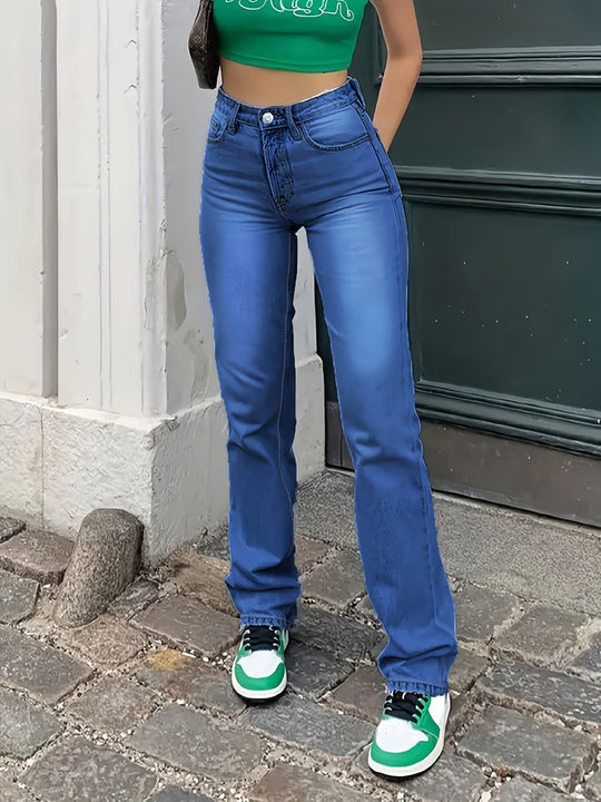 Kvinders Lige Jeans Klassisk Stil 3