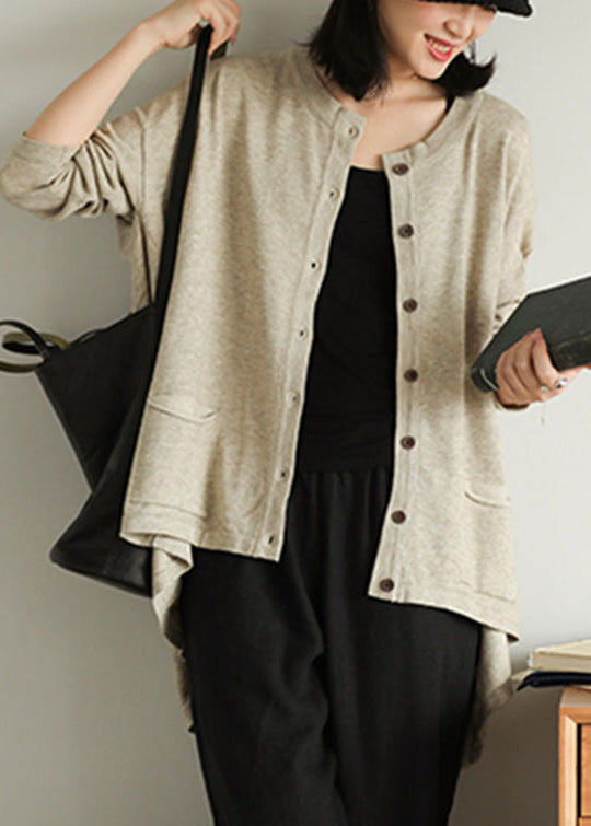 Kvinders Løs Strik Cardigan med Knapper 2