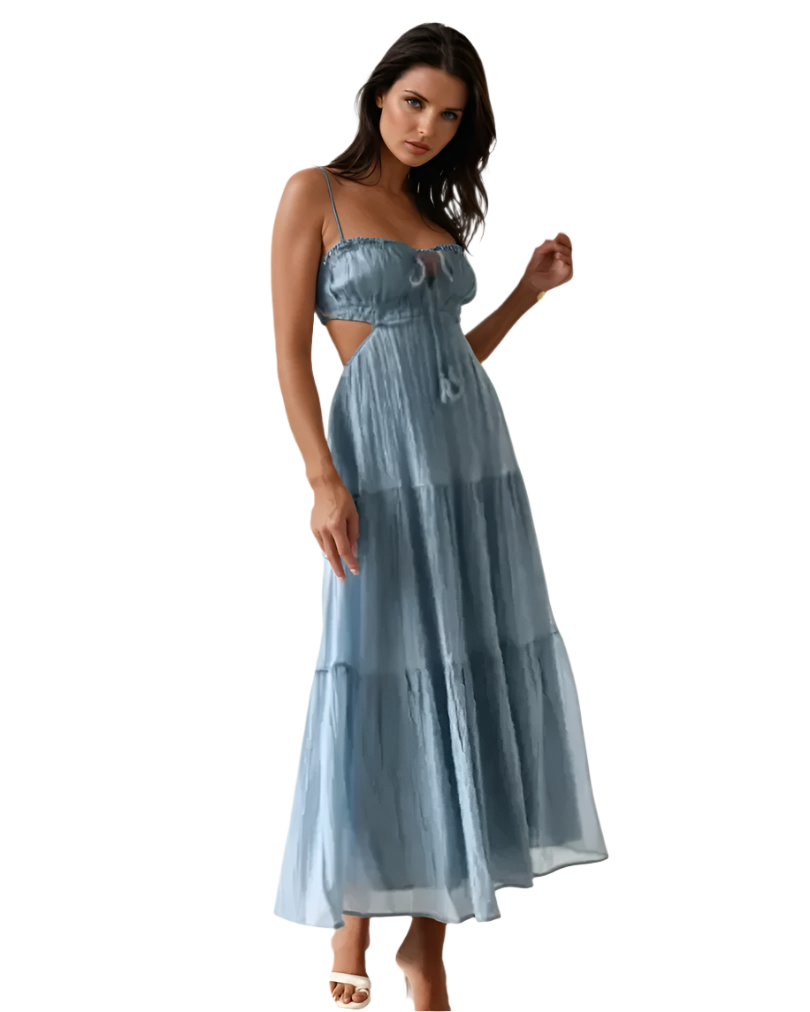 Kvinders Maxi Kjole Boho Chic Udsnit 0