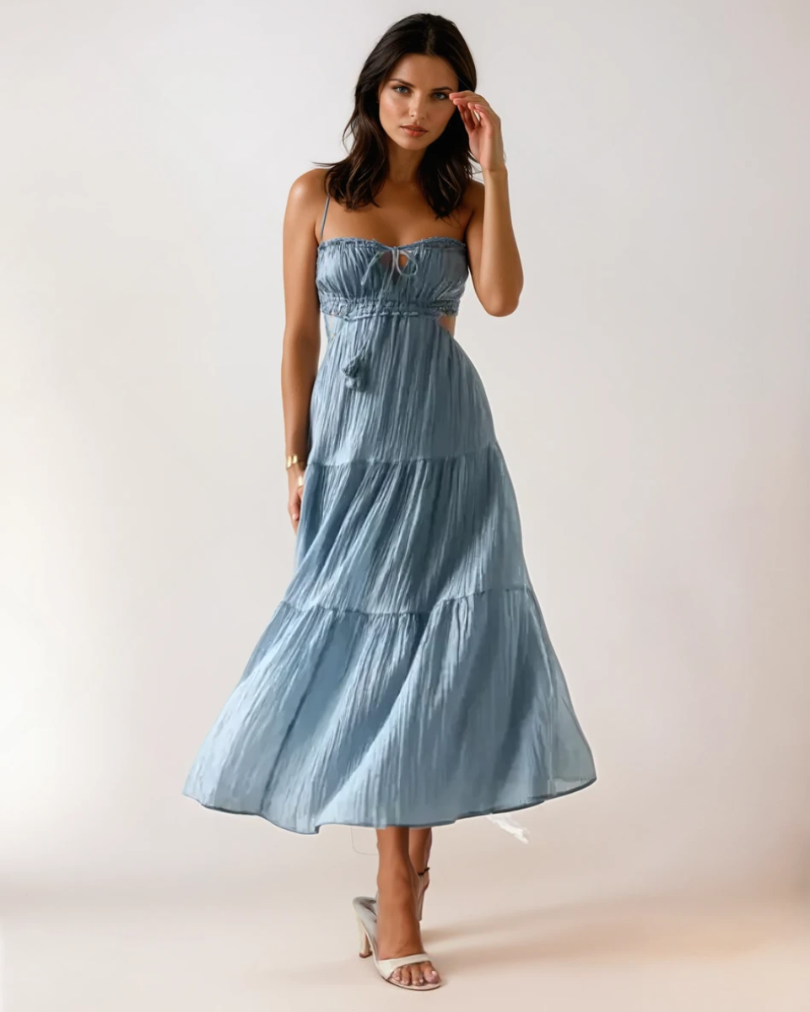 Kvinders Maxi Kjole Boho Chic Udsnit 1