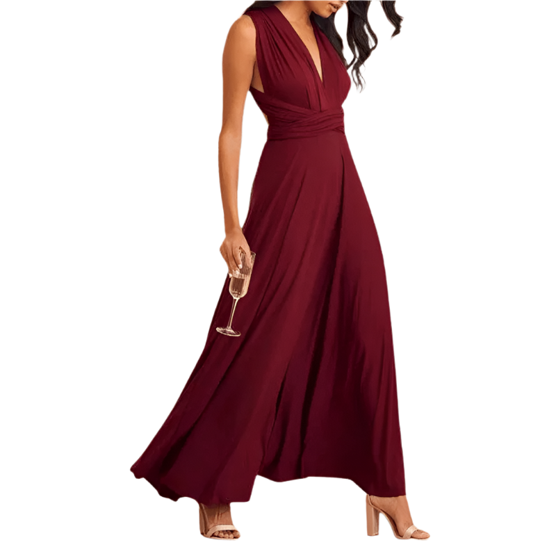 Kvinders Maxi Kjole Draperet Polyester 0
