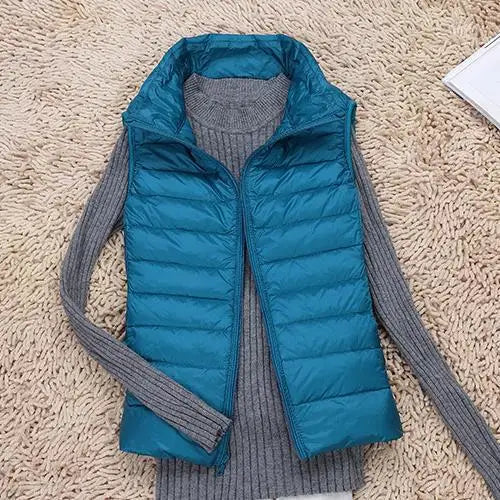 Kvinders Puffer Vest Uden Ærmer - Let og Varm Lag 2