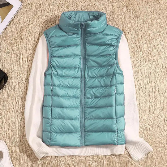 Kvinders Puffer Vest Uden Ærmer - Let og Varm Lag 3