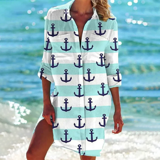 Kvinders Sommer Skjorte A-Linje Design 5