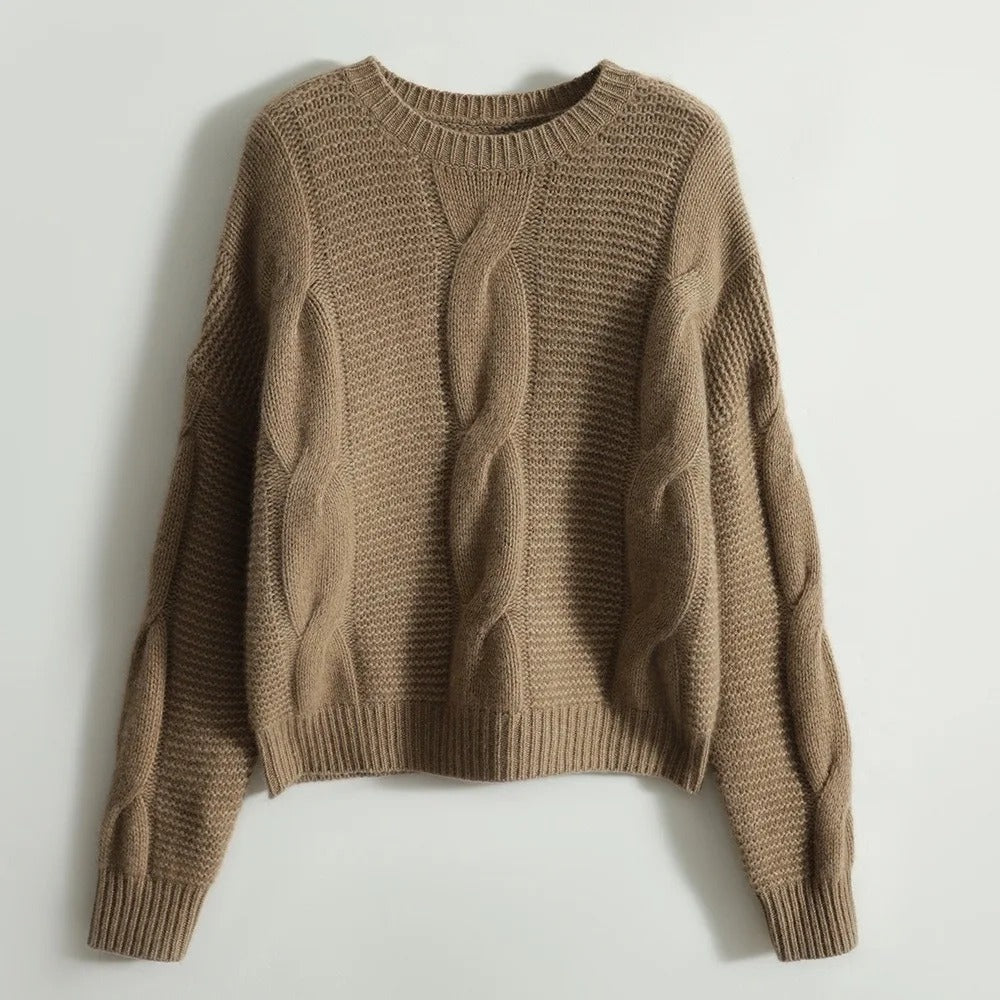 Kvinders Sweater Håndstrikket Blødt Bomuld 5