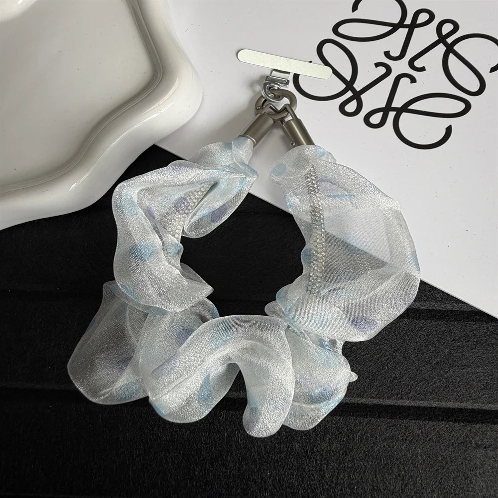 Kvinders Transparent Scrunchie med Sløjfe Design 0