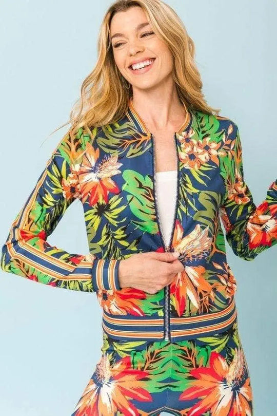 Kvinders Tropical Vibe Tracksuit Cable Knit Sæt 3