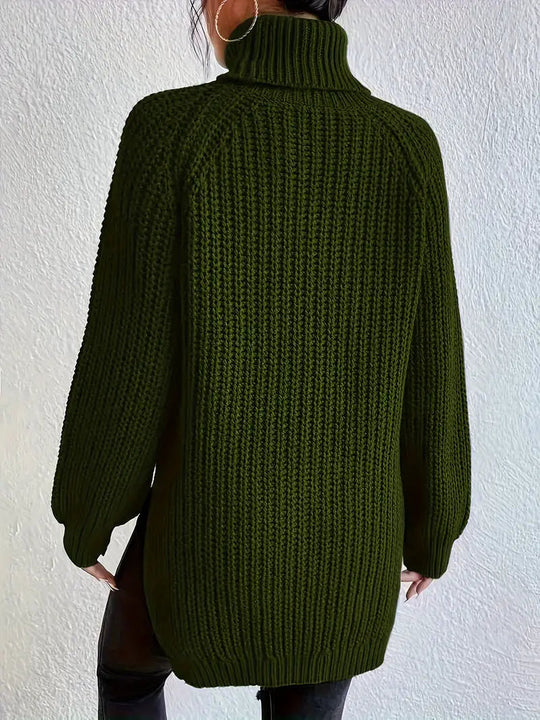Kvinders Turtleneck Strik i Bomuld 5