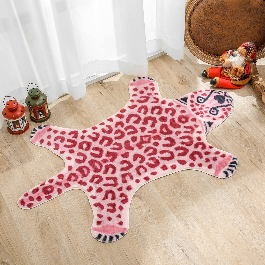 Leopardprint Tæppe i Unik Form 0