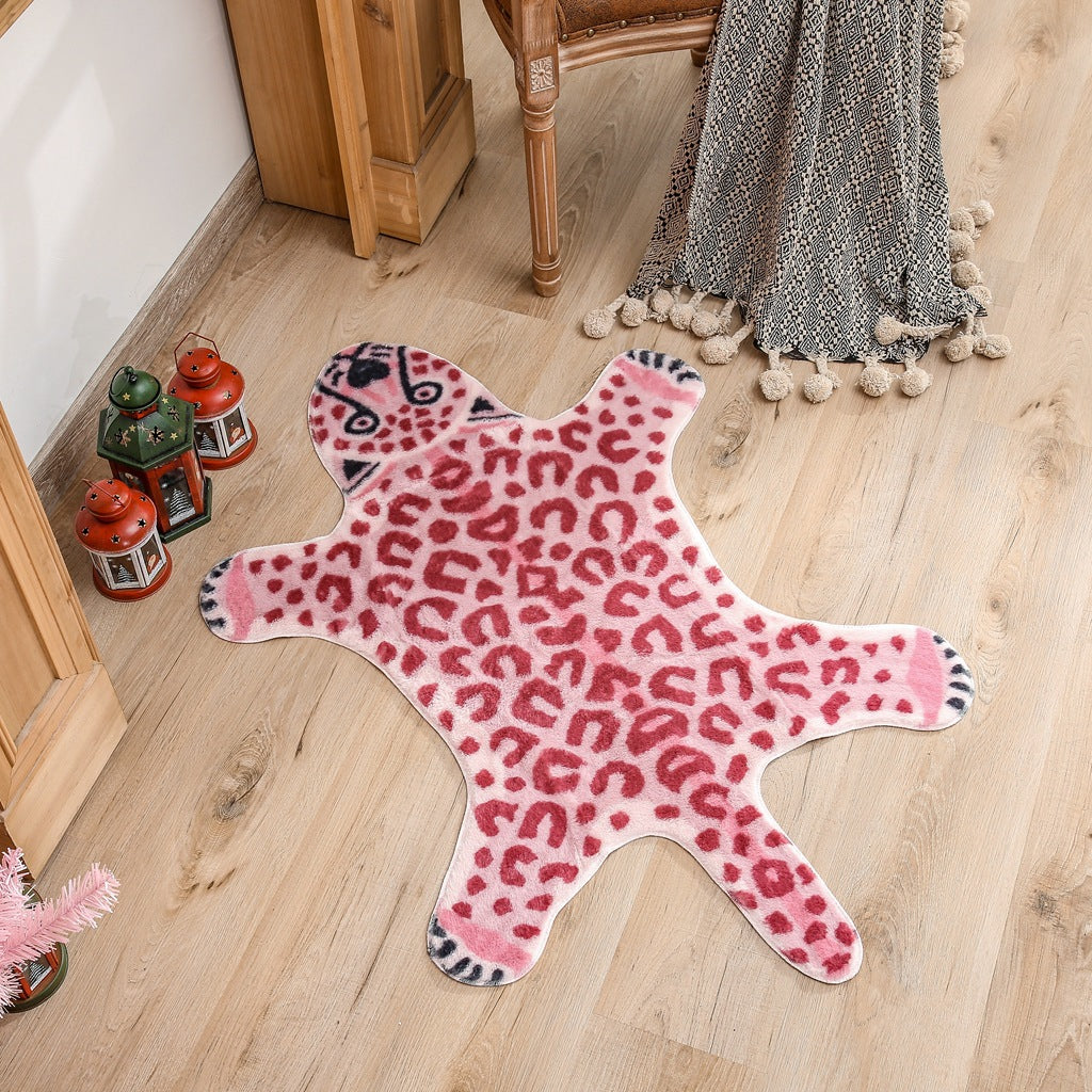 Leopardprint Tæppe i Unik Form 1
