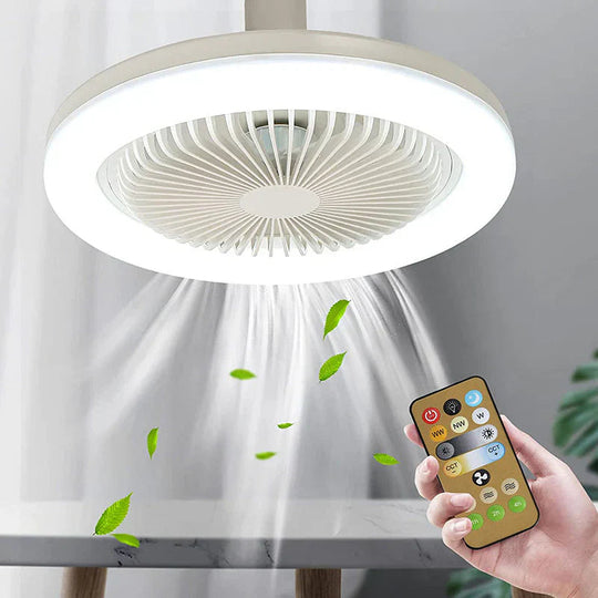 Loftsventilator med Lys og Fjernbetjening Slank Design 4