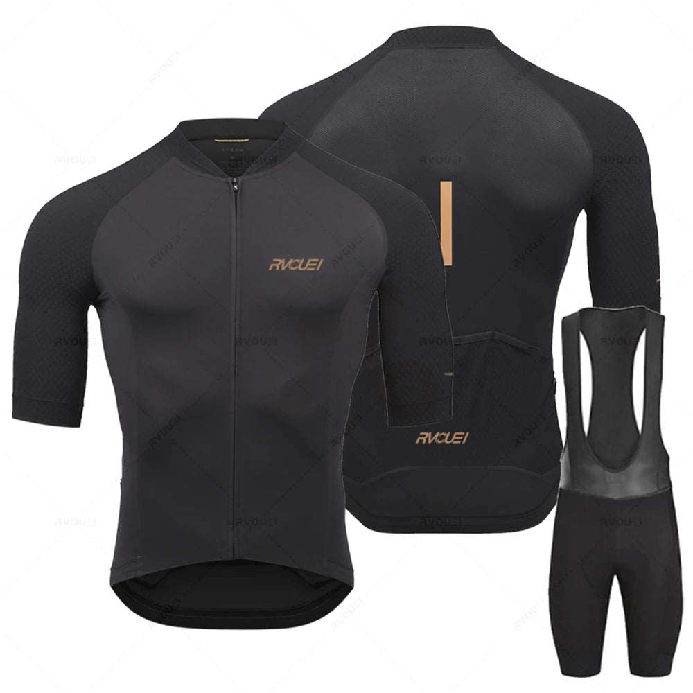 Mænds Langærmet Cykeltrøjesæt Sporty Design 0