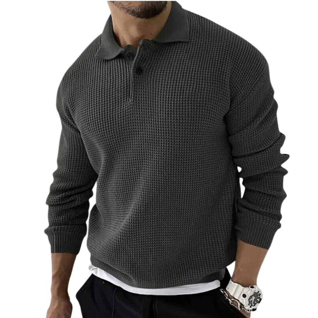 Mænds Poloshirt Tidløs Stil Strikket 0