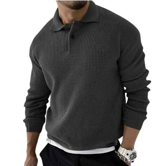 Mænds Poloshirt Tidløs Stil Strikket 0
