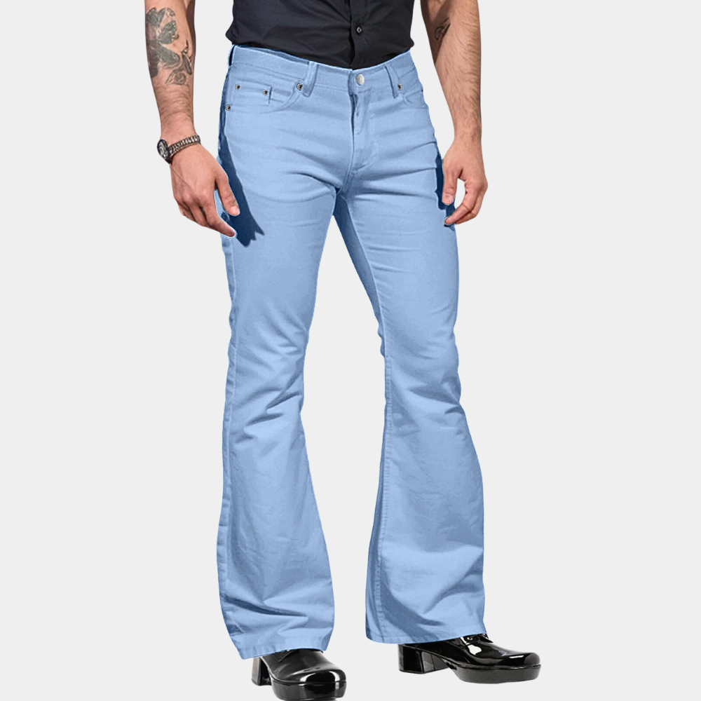 Mænds Retro Flare Bukser Casual Stil 1