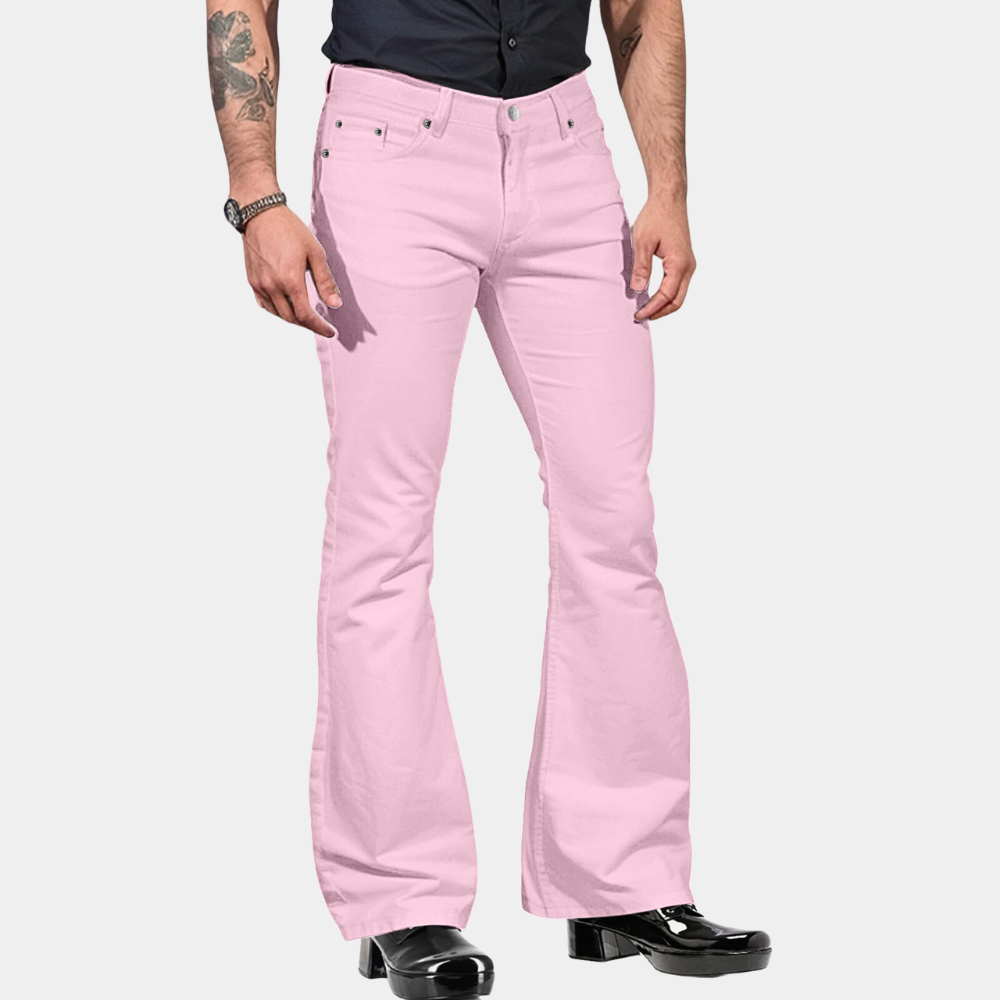 Mænds Retro Flare Bukser Casual Stil 3
