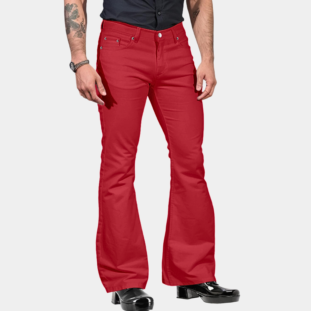 Mænds Retro Flare Bukser Casual Stil 4