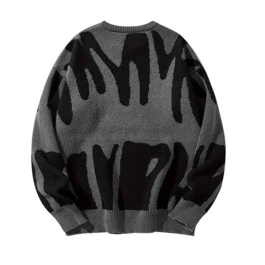 Mænds Strikket Sweater i Maskulin Stil 0