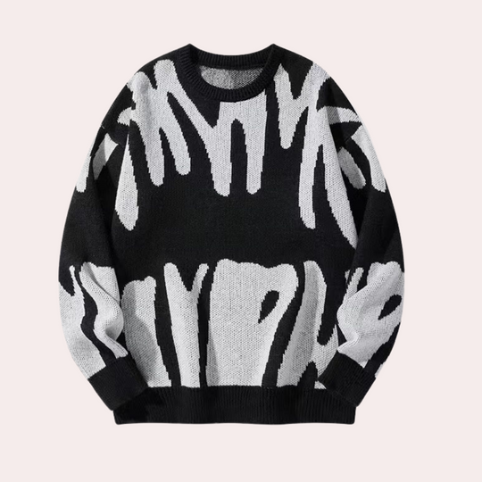 Mænds Strikket Sweater i Maskulin Stil 1