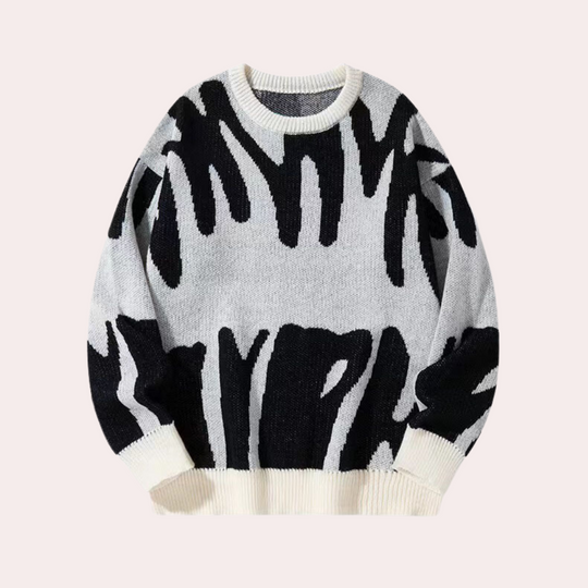 Mænds Strikket Sweater i Maskulin Stil 2
