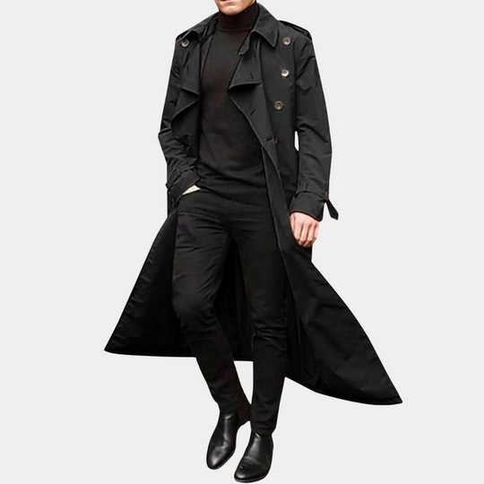 Mænds Trenchcoat Afslappet Stil 6