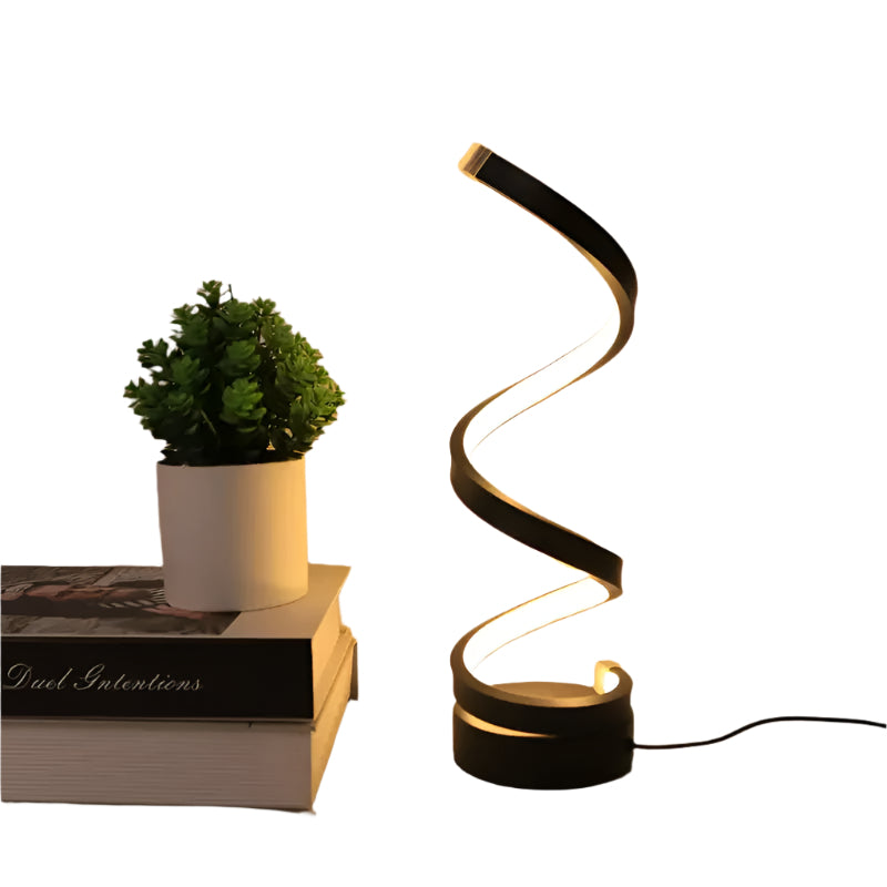 Moderne LED Bordlampe Spiral Design Dimbart 0