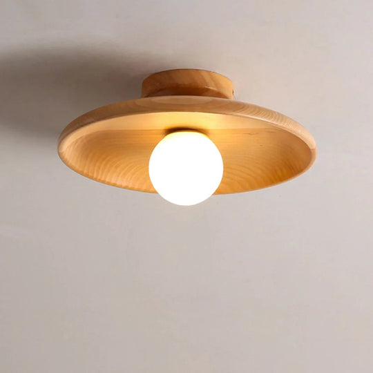 Moderne Loftslampe i Træ Kuglehængende 3