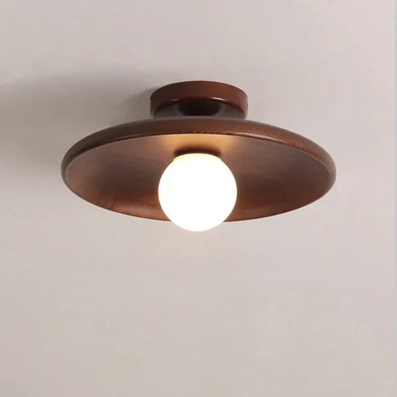 Moderne Loftslampe i Træ Kuglehængende 9