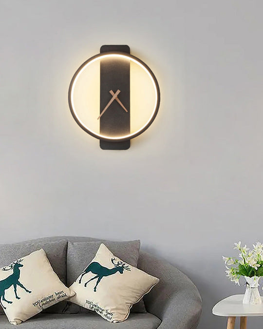 Moderne Vægur med LED-lys 6