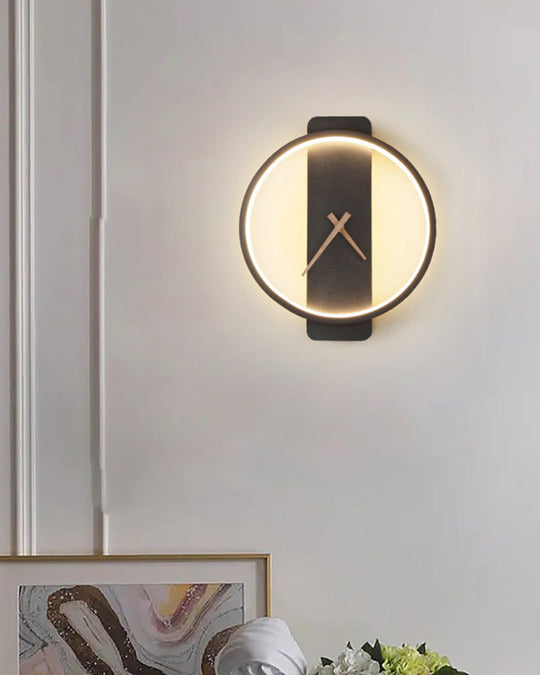 Moderne Vægur med LED-lys 7