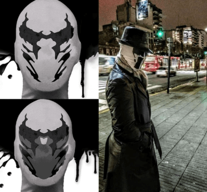 Moving Inkblot Rorschach Mask