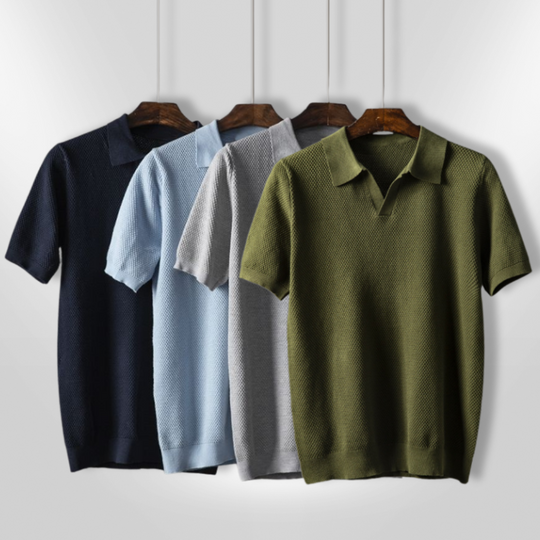 Polo Shirt Til Mænd Casual Åndbar Mesh Tætsiddende Pasform 7
