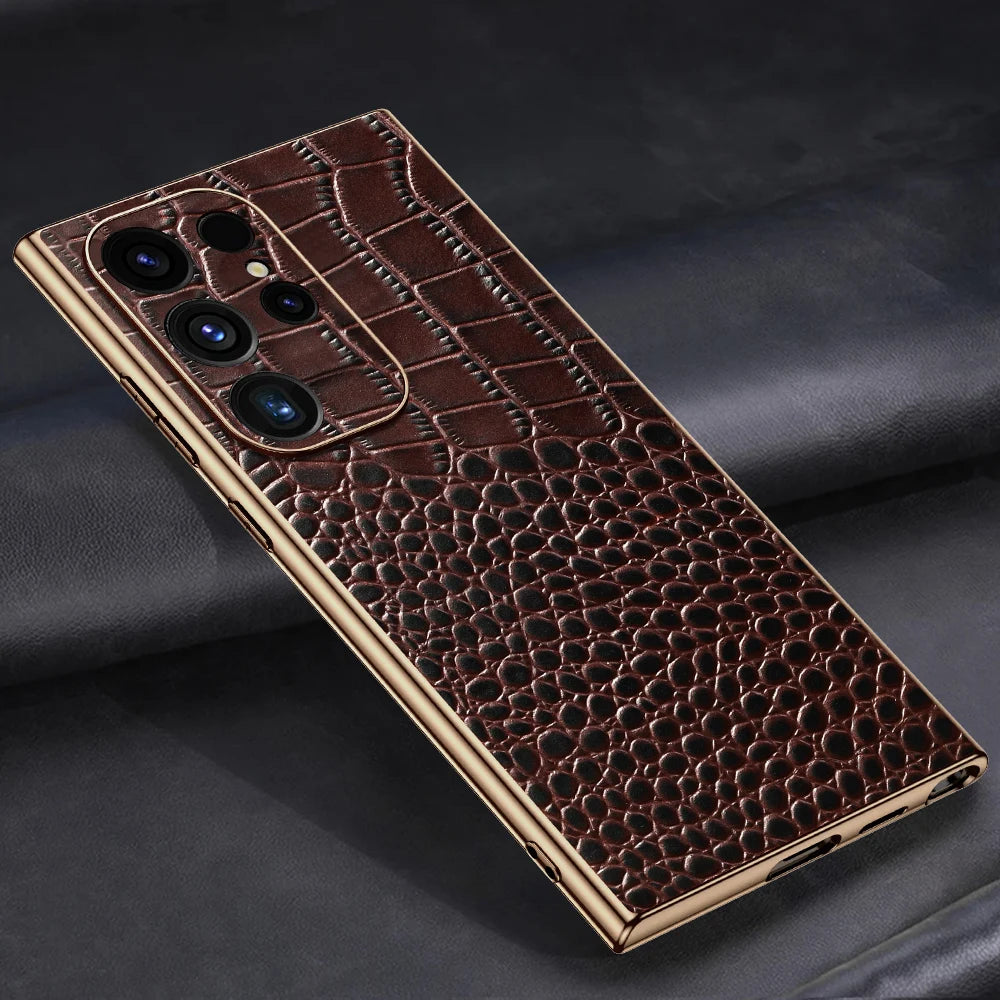 Samsung Galaxy S24/S25 Læder Etui med Fuld Beskyttelse 0