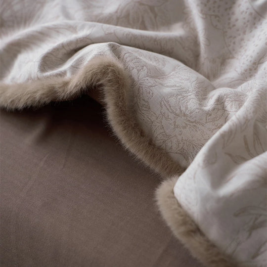 Sengetøjssæt med jacquardmønster og kantbånd til kvinder 4