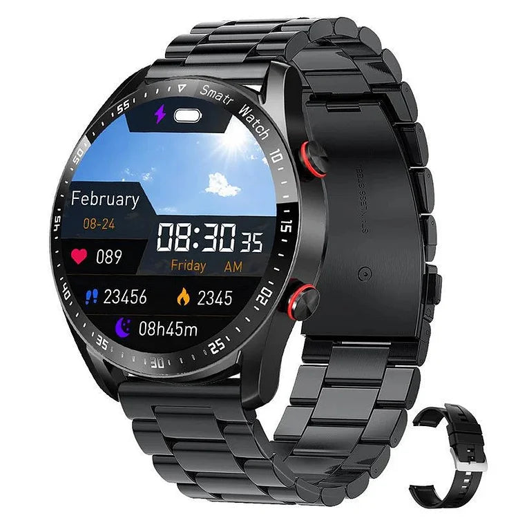 Smartwatch med Blodsukkerovervågning og Pulsmåling 0