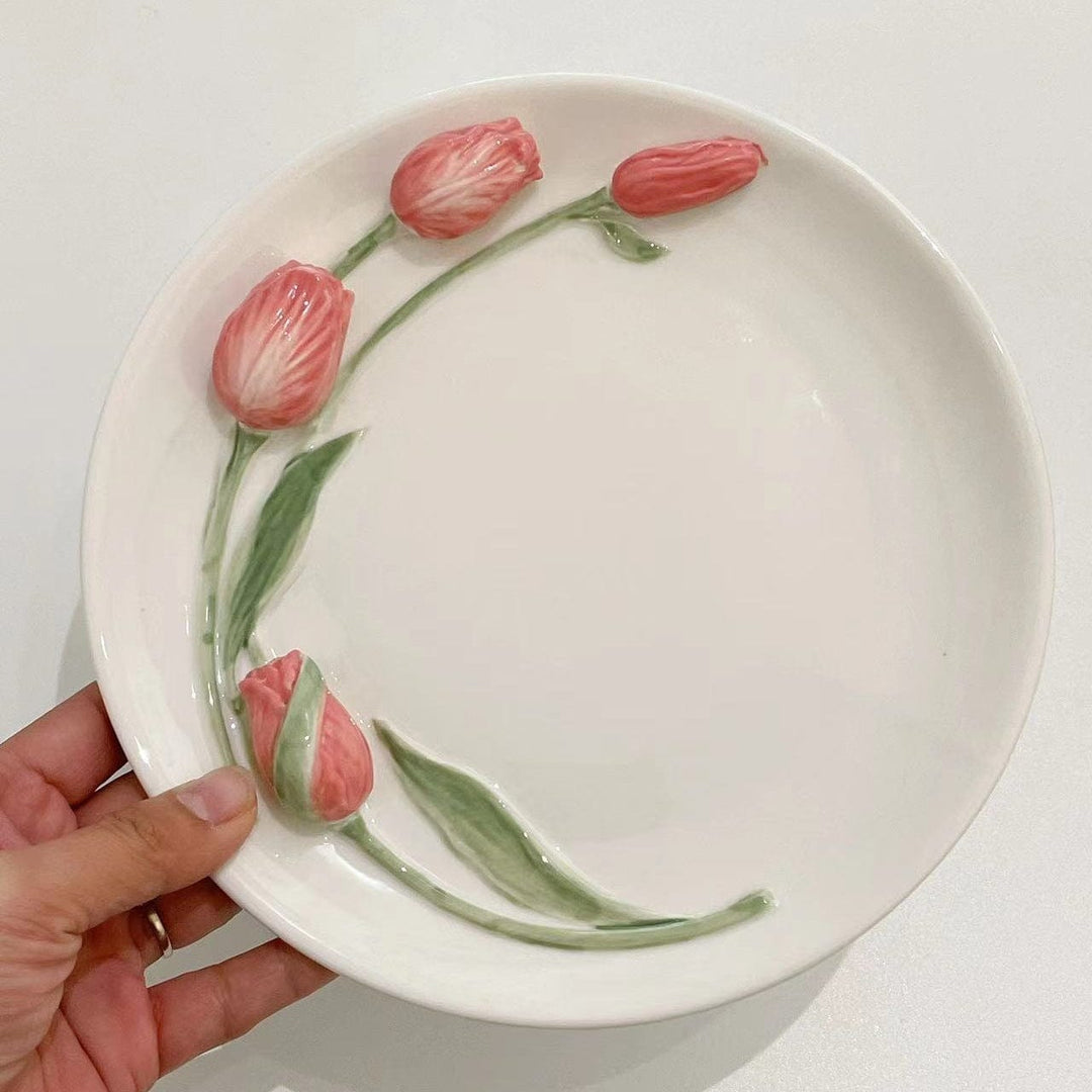 Tulip Tallerken Håndmalet til Festlige Anledninger 7