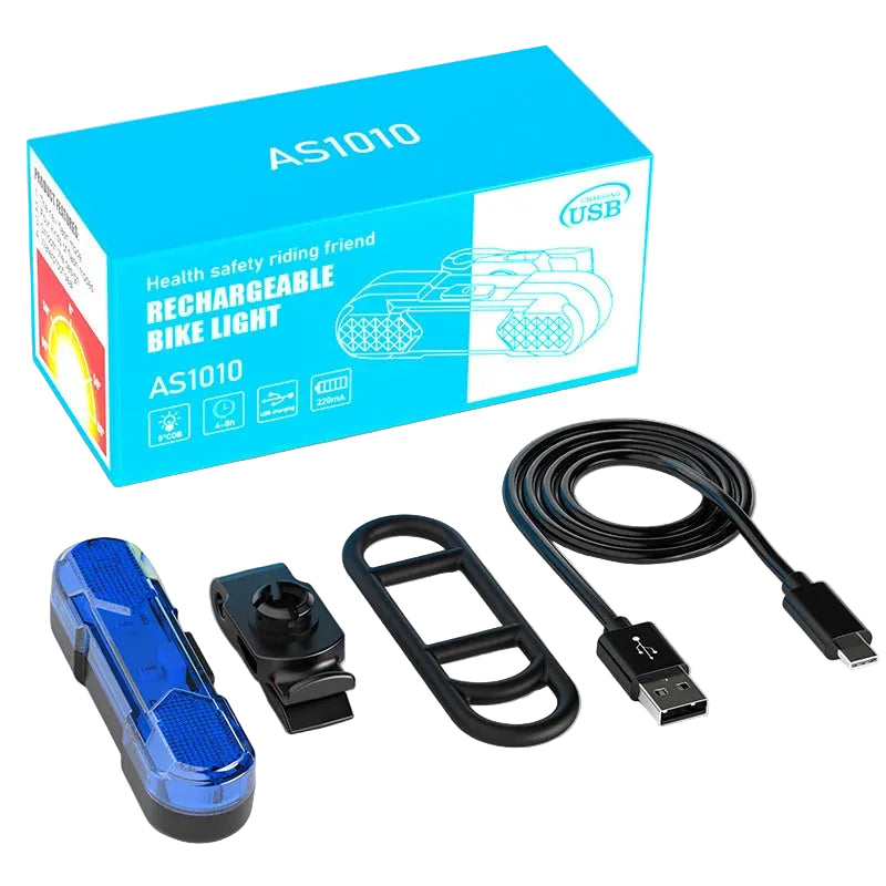 Unisex Cykelbaglygte med 360° Drejelig Montering og USB Opladning 0
