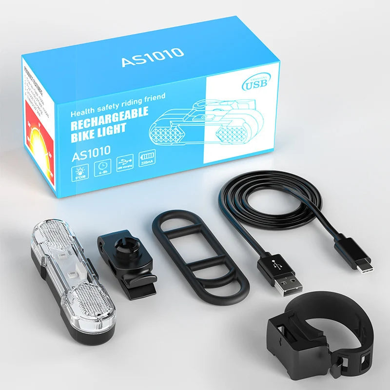 Unisex Cykelbaglygte med 360° Drejelig Montering og USB Opladning 4