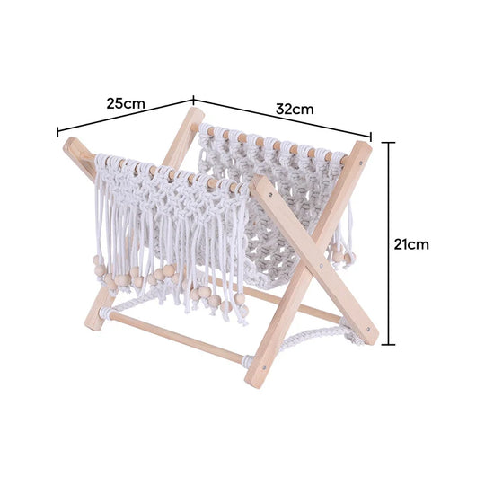 Unisex Hængekøje Macramé Stilfuld Opbevaring 5