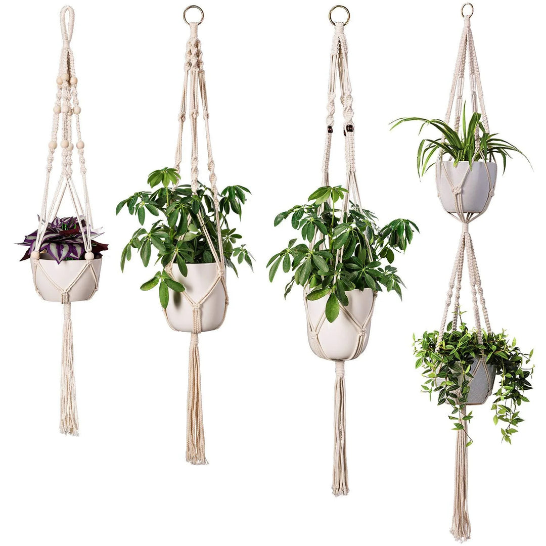 Unisex Hængende Plantesæt Makramé Stilfuldt Design 0