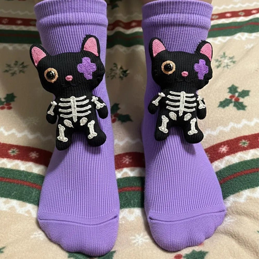 Unisex Hussokker med 3D Dyreaccent Komfortabel og Skridsikker Design 2
