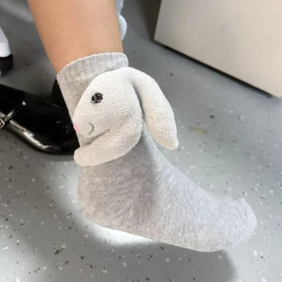 Unisex Hussokker med 3D Dyreaccent Komfortabel og Skridsikker Design 7