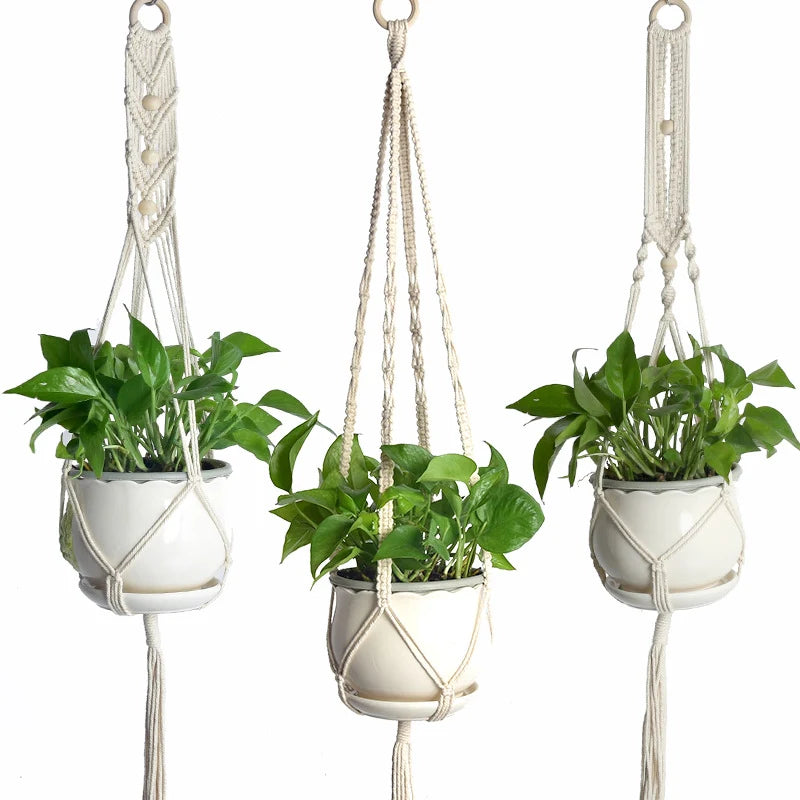 Unisex Makramé Planteophængssæt Boheme Stil 0