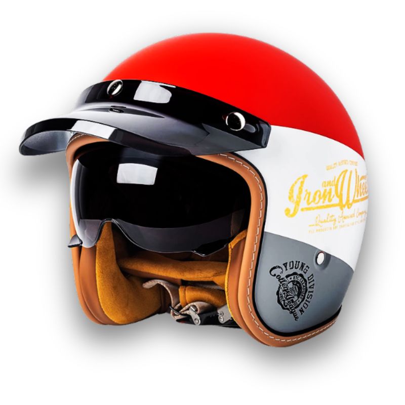 Unisex Motorcykelhjelm Klassisk Stil 0