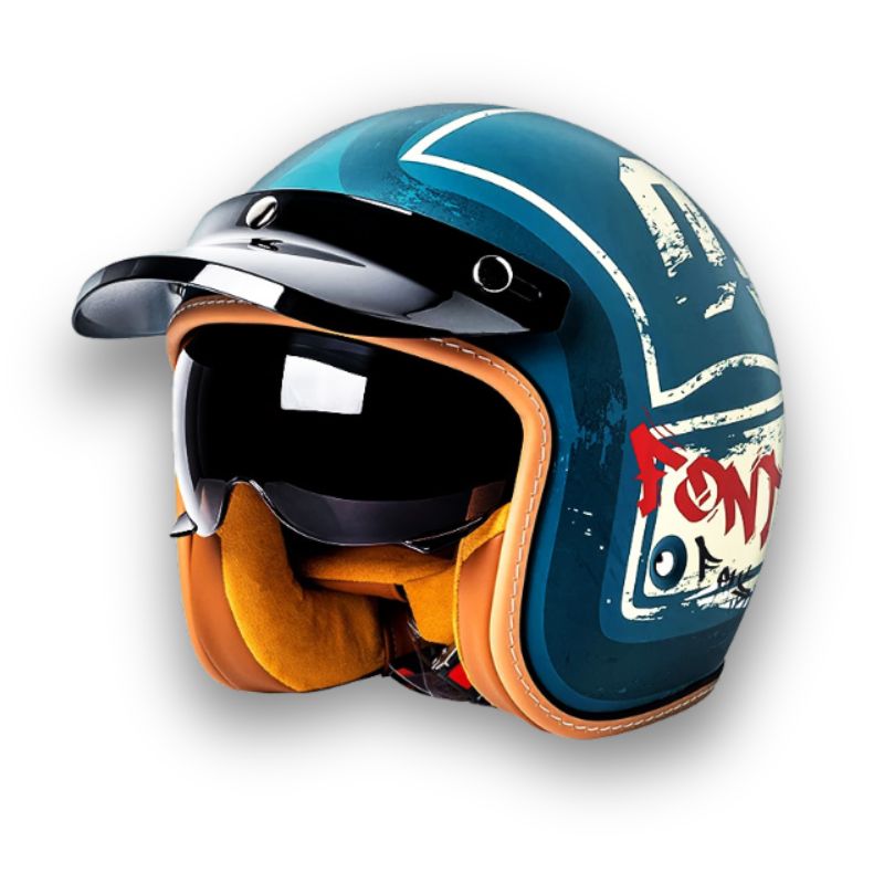 Unisex Motorcykelhjelm Klassisk Stil 5