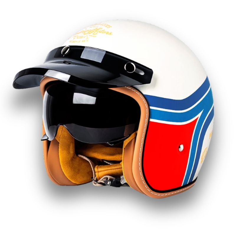 Unisex Motorcykelhjelm Klassisk Stil 6