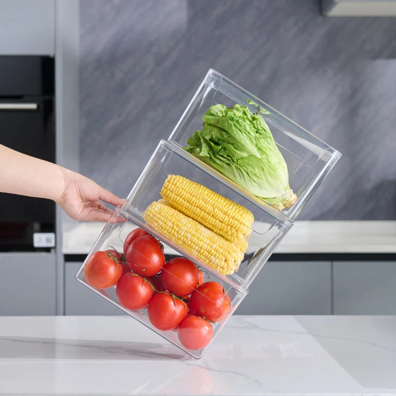 Unisex Opbevaringsbakke Transparent Stabelbar 4