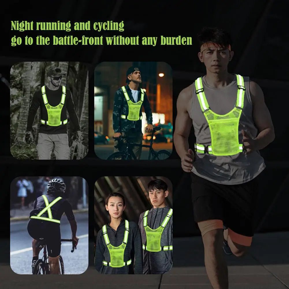 Unisex Reflektor Løbe- og Cykelsikkerhedsvest med Lomme 2