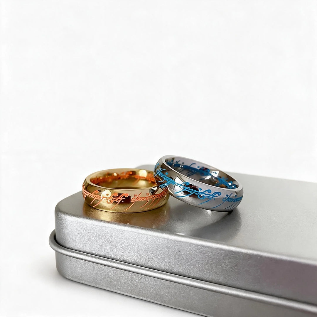 Unisex Ring med Selvlysende Runedesign 1