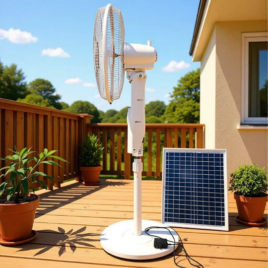 Unisex Standventilator med Solcelledrevet Drift og Smart Control 1